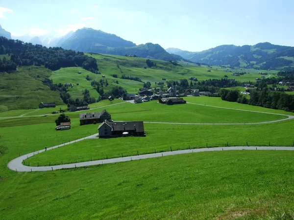 Fermes Pâturages Région Appenzellerland Canton Appenzell Innerrhoden Suisse — Photo