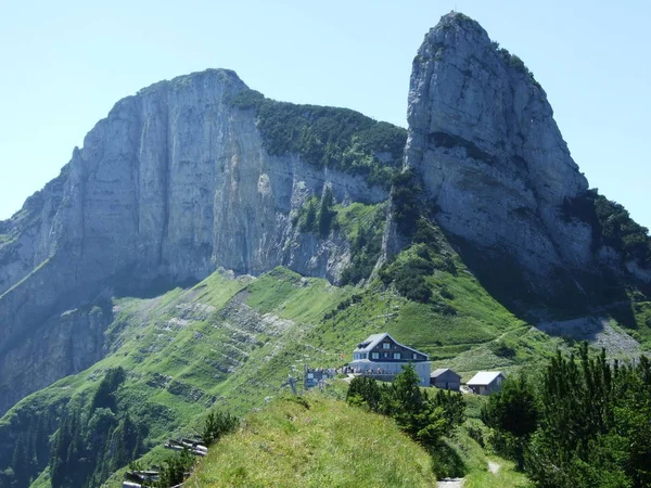 Mountain Restaurant or Berggasthaus Stauberen near the top of Stauberenkanzel - Canton of Appenzell Innerrhoden, Switzerland