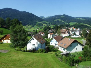 Görünüm köyü Nesslau - Canton St. Gallen, İsviçre