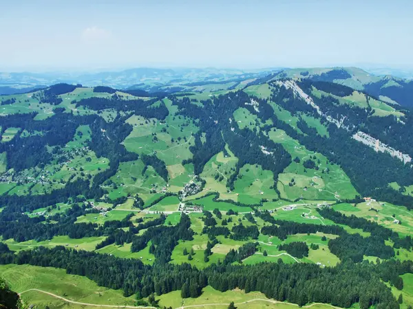 Egy Ökológiai Paradicsom Vagy Egy Gyönyörű Panoráma Stockberg Tetejéről Gallen — Stock Fotó