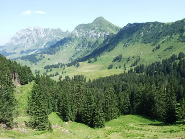 Obertoggenburg Sıradağları Santis Tepe Canton Gallen Sviçre — Stok fotoğraf