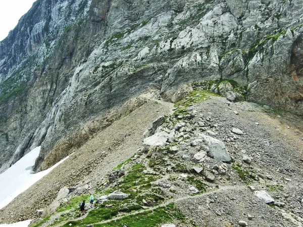 Peyzaj Çevre Alpstein Dağ Silsilesi Canton Gallen Sviçre — Stok fotoğraf