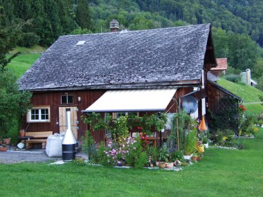 Eski bir geleneksel ev Ruti - Canton St. Gallen, İsviçre