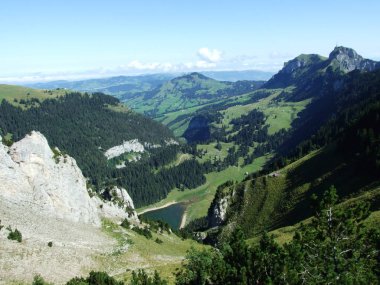 Alp Gölü Fahlensee dağ Alpstein -: Appenzell Innerrhoden Canton, İsviçre