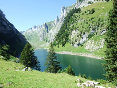 Alp Gölü Fahlensee dağ Alpstein -: Appenzell Innerrhoden Canton, İsviçre