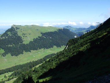Peyzaj ve çevre Alpstein dağ silsilesi - Appenzell Innerrhoden Canton, İsviçre