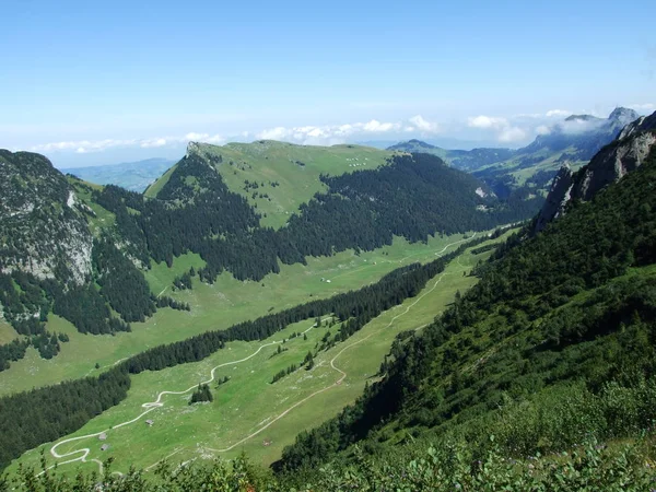 Krajina Životní Prostředí Alpstein Pohoří Kanton Appenzell Innerrhoden Švýcarsko — Stock fotografie