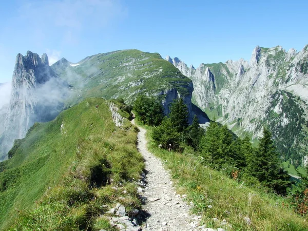 Landschaft Und Umwelt Des Alpsteingebirges Kanton Appenzell Innerrhoden Schweiz — Stockfoto
