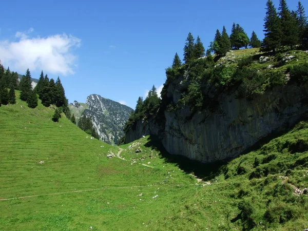 Paisaje Entorno Cordillera Alpstein Cantón Appenzell Innerrhoden Suiza — Foto de Stock