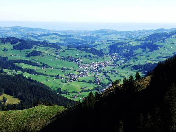 Vue Vallée Rivière Village Urnasch Canton Appenzell Ausserrhoden Suisse — Photo