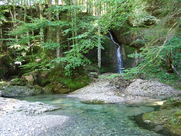 Cascades Valt Stromen Van Ostschweiz Regio Kanton Appenzell Ausserrhoden Zwitserland — Stockfoto