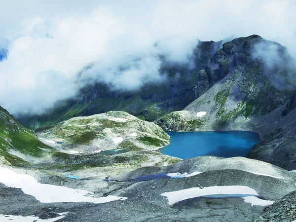Alp Lake Wildsee Altında Pizol Yüksek Dağ Glarus Alps Canton — Stok fotoğraf
