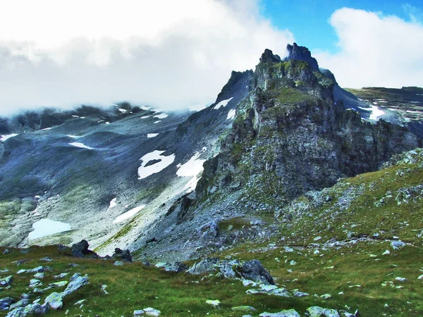 Panorama Desde Cima Hochwart Masa Montañosa Los Alpes Glarus Cantón —  Fotos de Stock