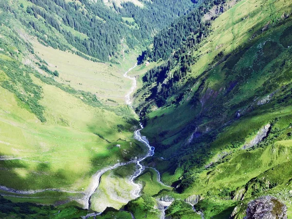 Panorama Desde Cima Hochwart Masa Montañosa Los Alpes Glarus Cantón — Foto de Stock