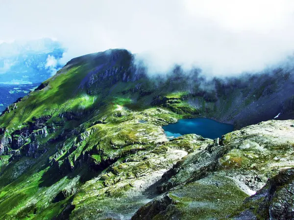 Bergpanorama Vom Gipfel Des Hochwarts Den Glarner Alpen Kanton Gallen — Stockfoto