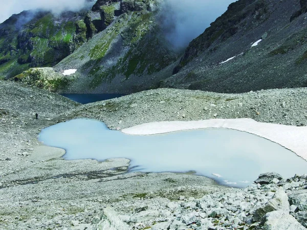 Alpská Jezera Vytvořené Ledovce Tající Horské Pásmo Glarus Alpy Kantonu — Stock fotografie