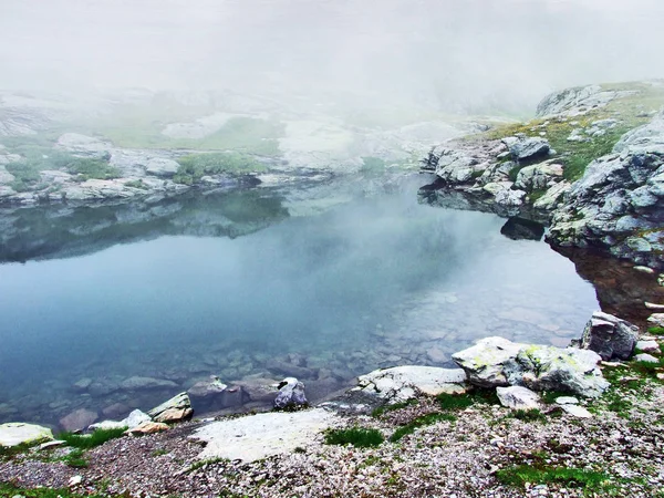 Lagos Alpinos Creados Por Derretimiento Del Iceberg Cordillera Los Alpes — Foto de Stock