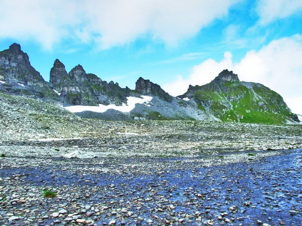 Vue Sommet Lavtinahorner Dans Chaîne Montagnes Glaris Alpes Canton Saint — Photo