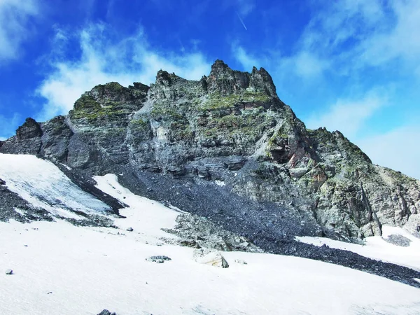 Met Het Oog Pizol Piek Berg Massa Glarner Alpen Kanton — Stockfoto