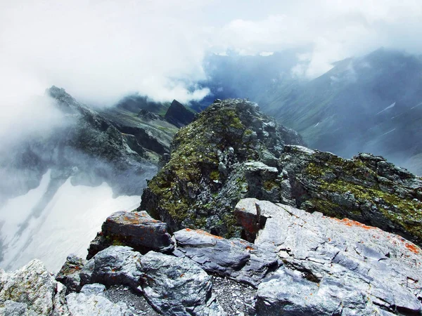 Vista Pico Del Pizol Masa Montañosa Los Alpes Glarus Cantón —  Fotos de Stock