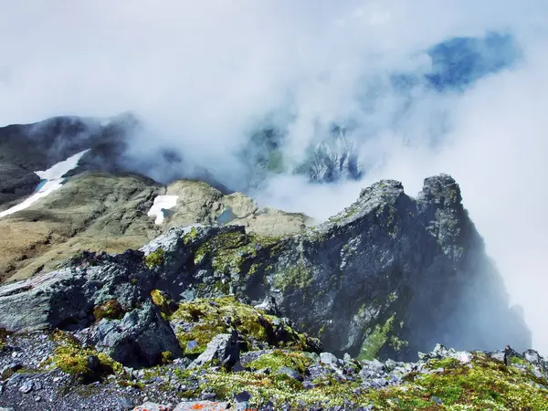 Panorama Hochwart Dağ Kitle Glarus Alps Canton Gallen Sviçre Tepesinden — Stok fotoğraf