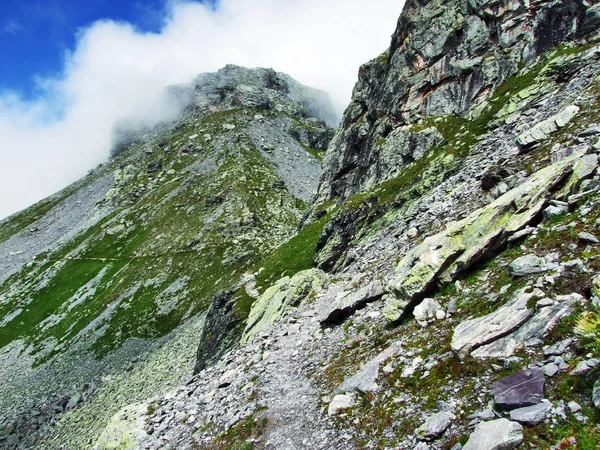 Znakomity Alpejską Atmosferę Wokół Górnej Części Pizol Pasmo Górskie Alpy — Zdjęcie stockowe