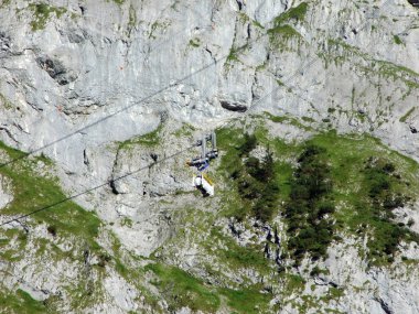 Luftseilbahn Tierfehd veya kablo araba Tierfehd - Glarus, İsviçre