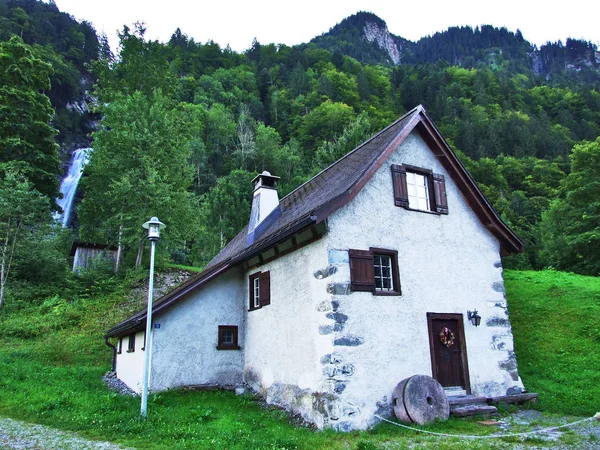 Oude Watermolen Diesbach Stream Kanton Glarus Zwitserland — Stockfoto