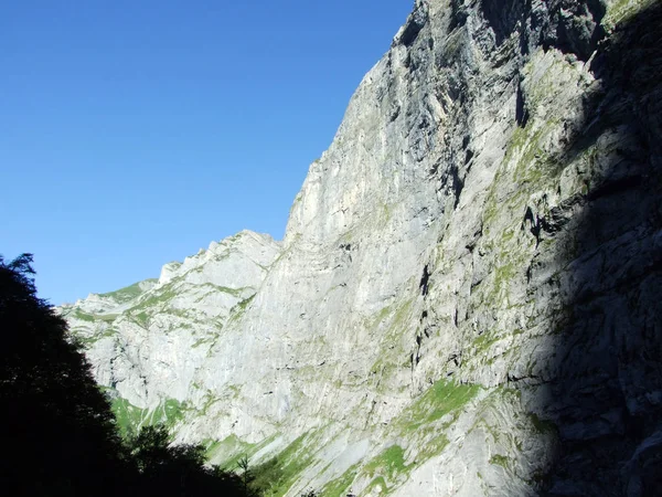 Pedras Rochas Vale Sandbach Cantão Glarus Suíça — Fotografia de Stock