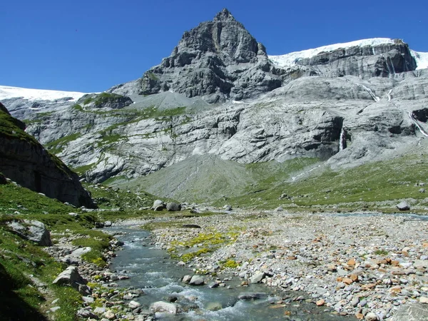 Oberstafelbach Canton Glarus Sviçre Harika Dağ Vadisi — Stok fotoğraf