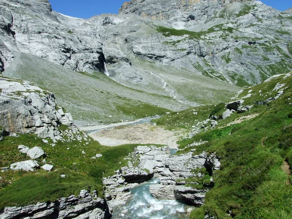 Oberstafelbach Canton Glarus Sviçre Harika Dağ Vadisi — Stok fotoğraf