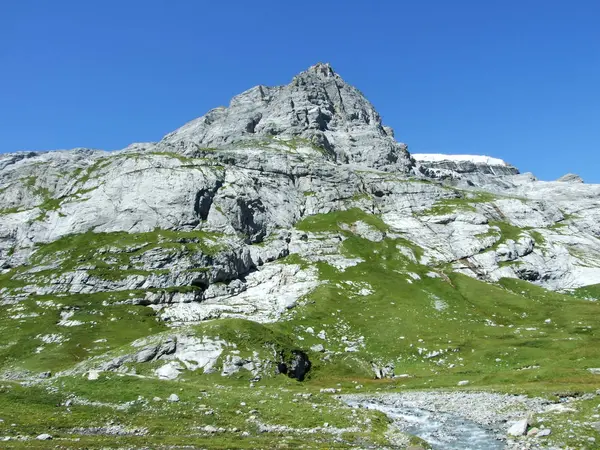 Steine Und Felsen Tal Des Ober Sandes Kanton Glarus Schweiz — Stockfoto