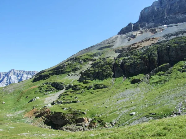 Pedras Rochas Vale Ober Sand Cantão Glarus Suíça — Fotografia de Stock