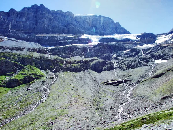 Pohled Sandgipfel Vrcholu Horských Masové Glarus Alpy Kanton Glarus Švýcarsko — Stock fotografie