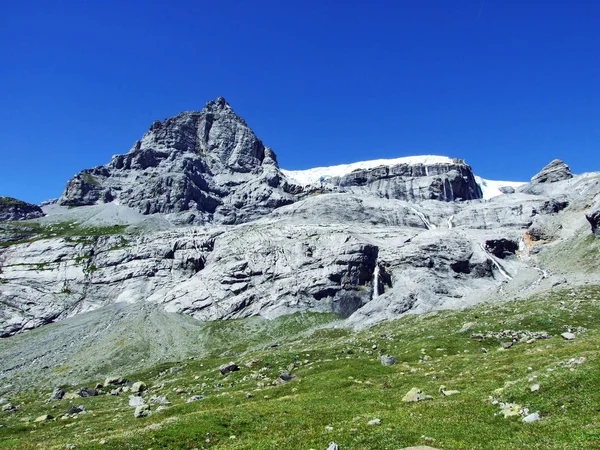 Vista Pico Spitzalpeli Masa Montañosa Los Alpes Glarus Cantón Glarus — Foto de Stock