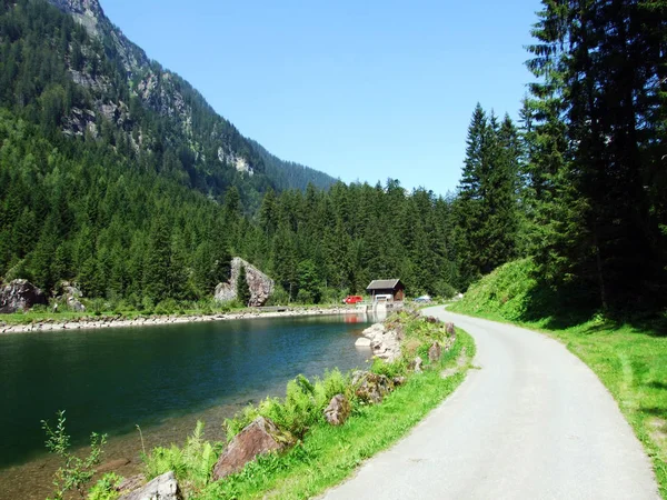 Petit Lac Réservoir Long Ruisseau Murgbach Kanton Saint Gall Suisse — Photo