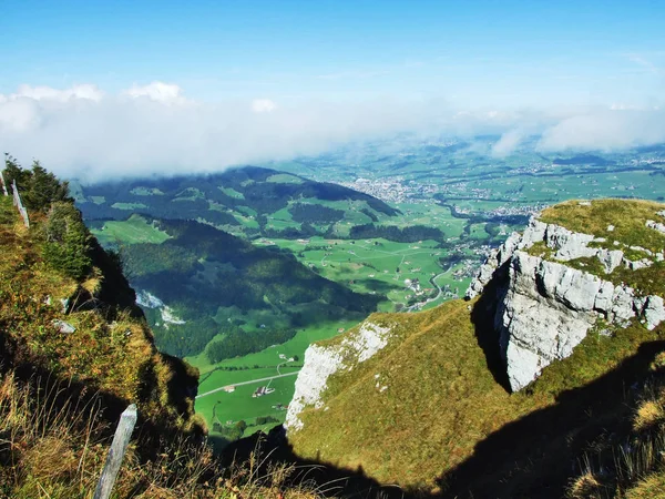 Panorama Depuis Sommet Alp Sigel Montagne Alpstein Canton Appenzell Innerrhoden — Photo