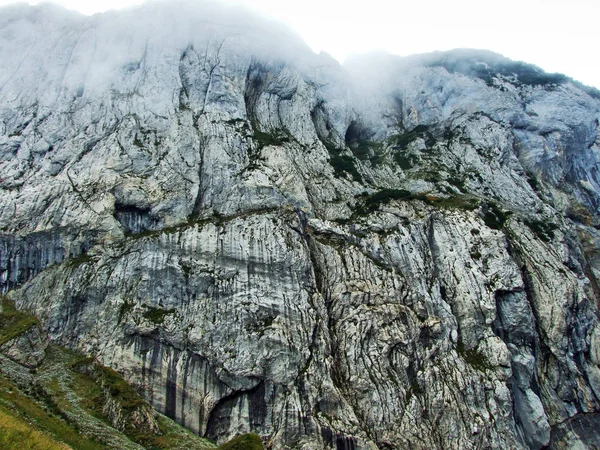 Pietre Rocce Massa Alpina Alpstein Canton Appenzello Innerrhoden Svizzera — Foto Stock