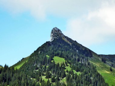 Alp dağ silsilesi Alpstein -: Appenzell Innerrhoden Canton, İsviçre doruklarına bak