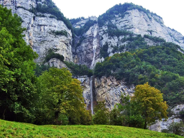 Водопад Сирени Над Озером Валензе Кантон Санкт Галлен Швейцария — стоковое фото