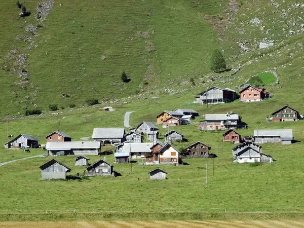 Byar Den Alpina Dal Urnerboden Uri Schweiz — Stockfoto
