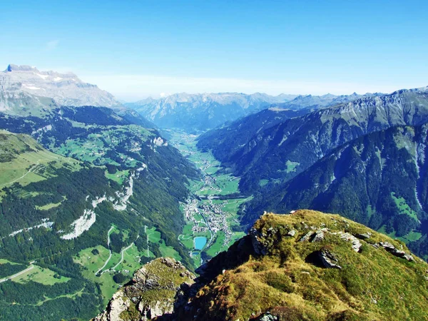 Vista Incrível Linthal Valley Cantão Glarus Suíça — Fotografia de Stock