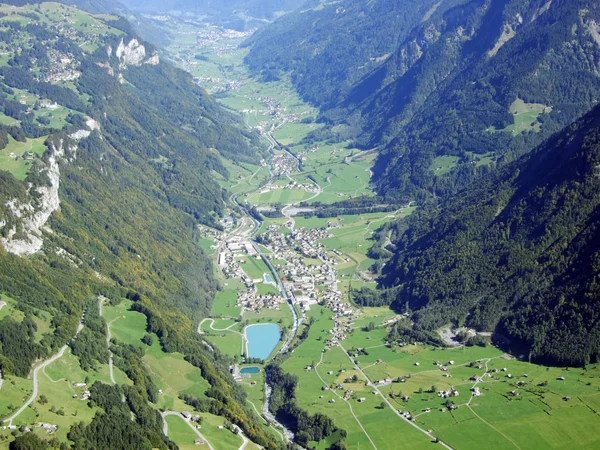 Increíbles Vistas Del Valle Linthal Cantón Glarus Suiza —  Fotos de Stock