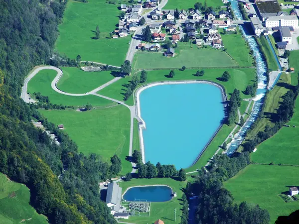 Accumulation Lakes Hydroelectric Power Plant Fatschbach Canton Glarus Switzerland — Stock Photo, Image