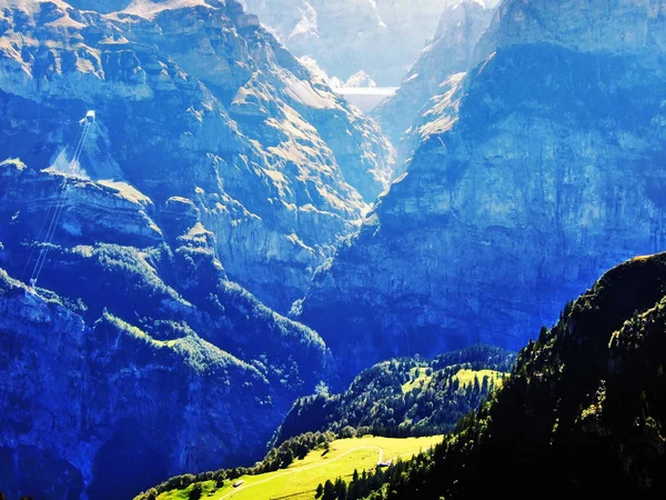 Каньйон Limmerenbach Потік Гларус Швейцарія — стокове фото