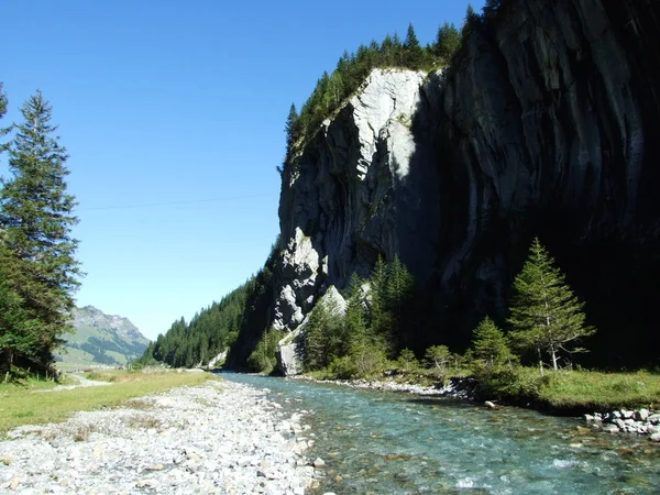 Ruisseau Fatschbach Dans Belle Vallée Alpine Urner Boden Canton Uri — Photo