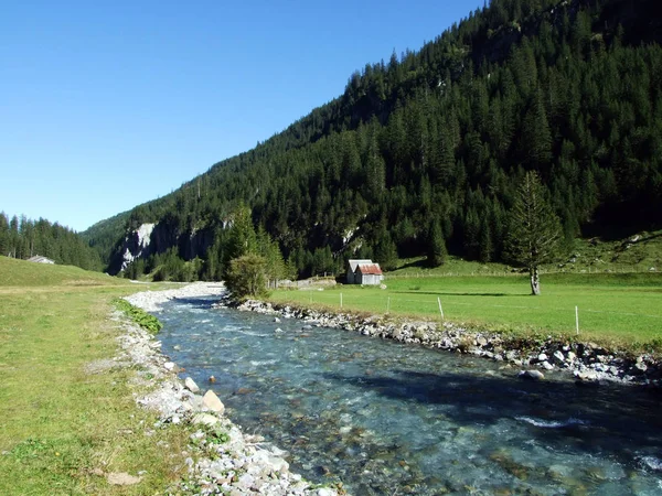 Ruisseau Fatschbach Dans Belle Vallée Alpine Urner Boden Canton Uri — Photo