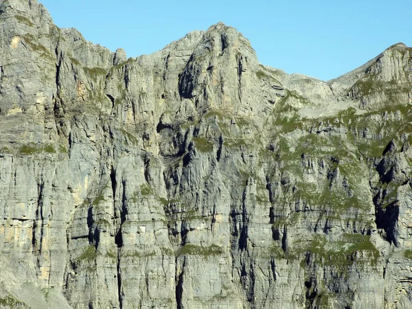 Pedras Rochas Dos Picos Fisetengrat Camerstock Área Cantões Uri Glarus — Fotografia de Stock