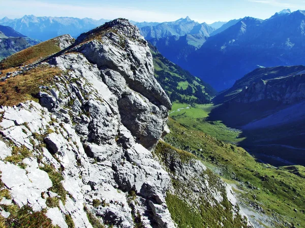 Kövek Sziklák Csúcsok Fisetengrat Chamerstock Terület Uri Kantonok Glarus Svájc — Stock Fotó