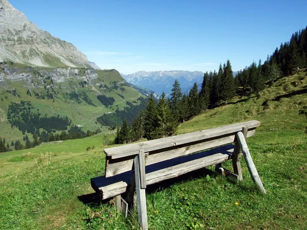 Panoramas Los Picos Alpinos Fisetengrat Chamerstock Cantones Uri Glarus Suiza —  Fotos de Stock